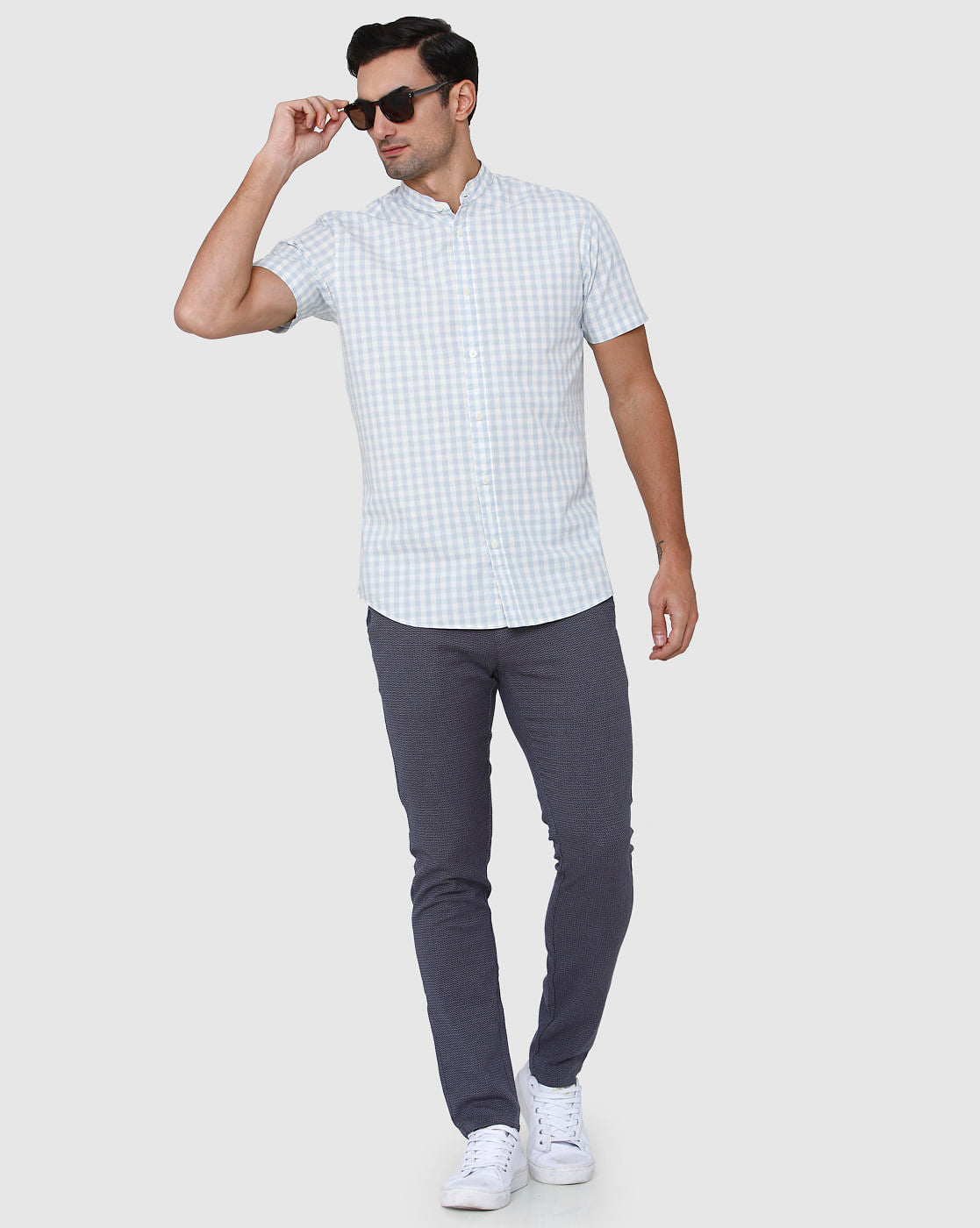 Blue Short Sleeves Shirt