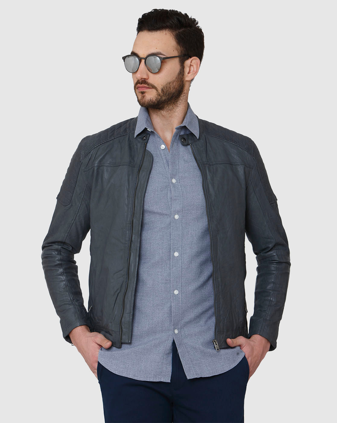 Blue Short Sleeves Shirt