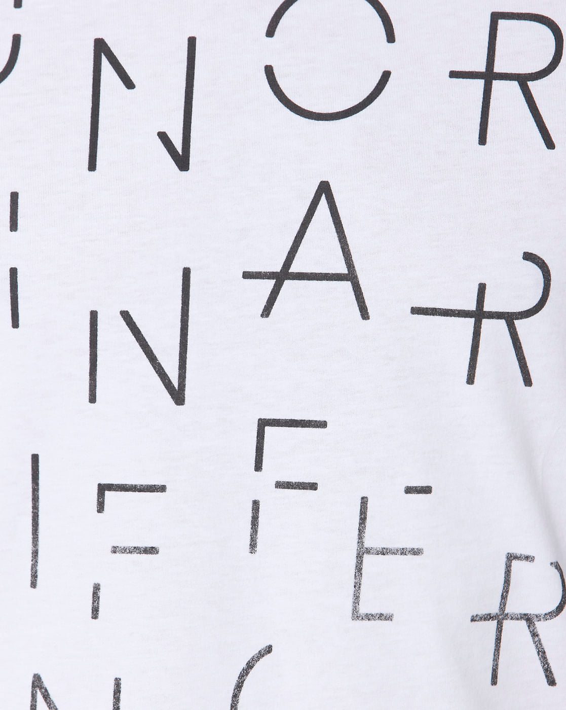 White Printed Crew Neck T-Shirt