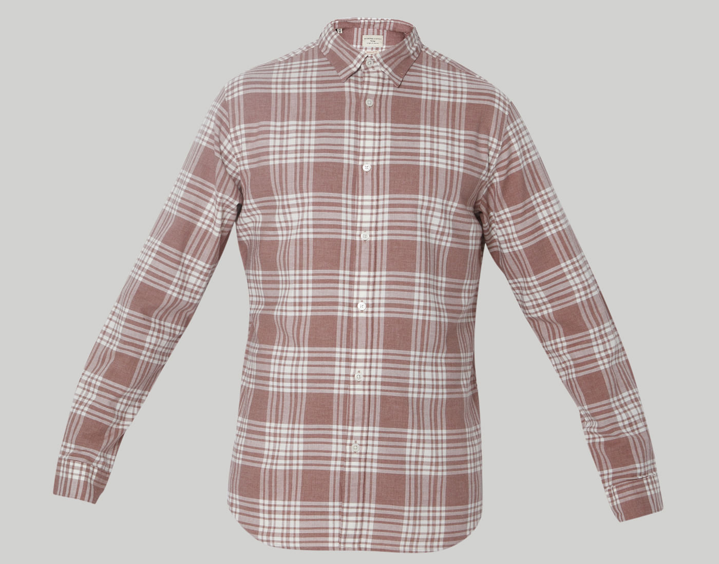Brown Check Full Sleeves Shirt