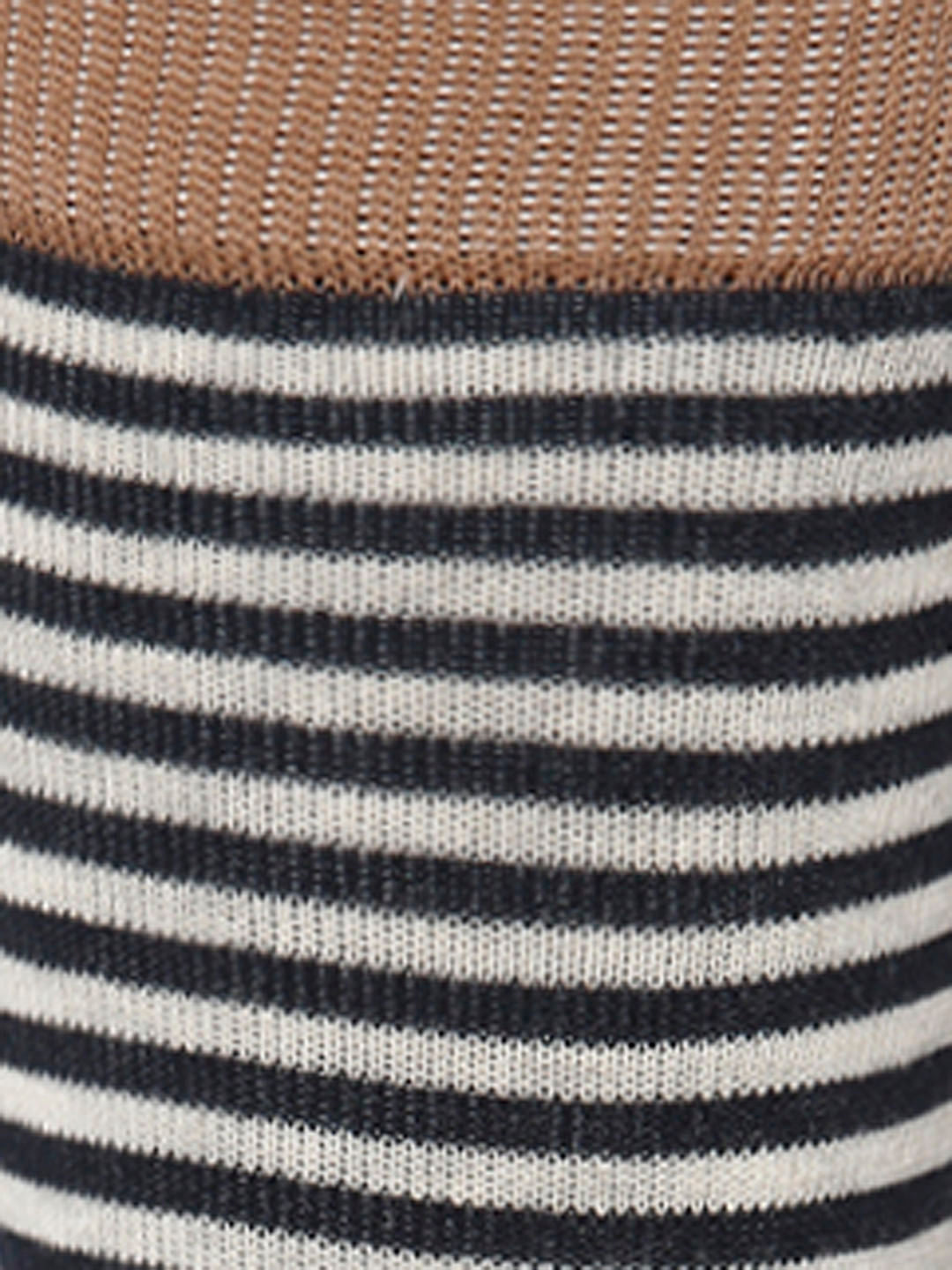 White Striped Mid Calf Length Socks