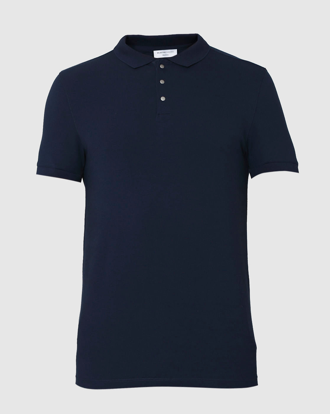 Blue Polo Neck T-Shirt