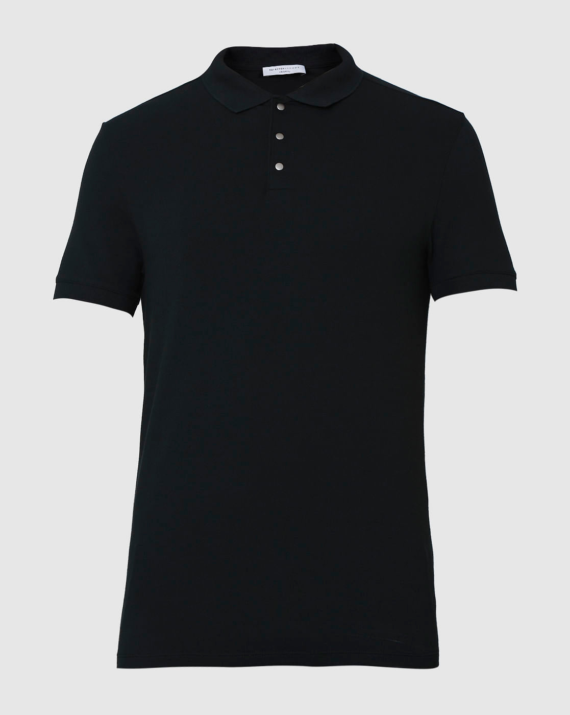 Black Polo Neck T-Shirt