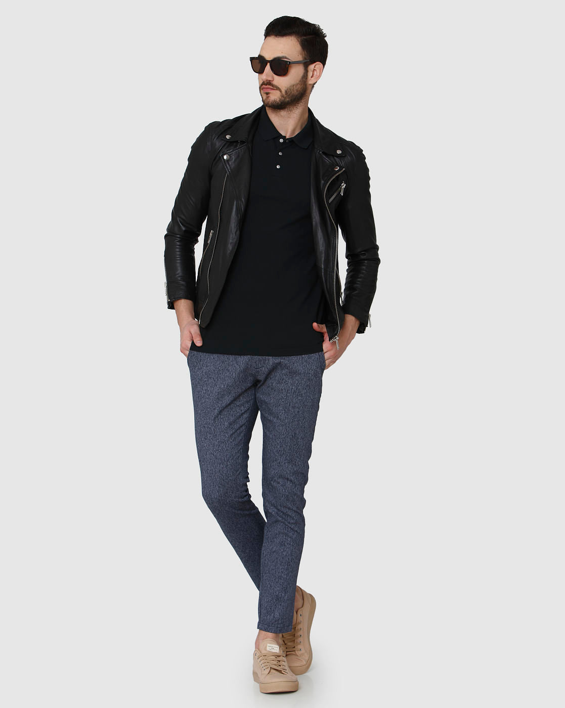 Black Polo Neck T-Shirt