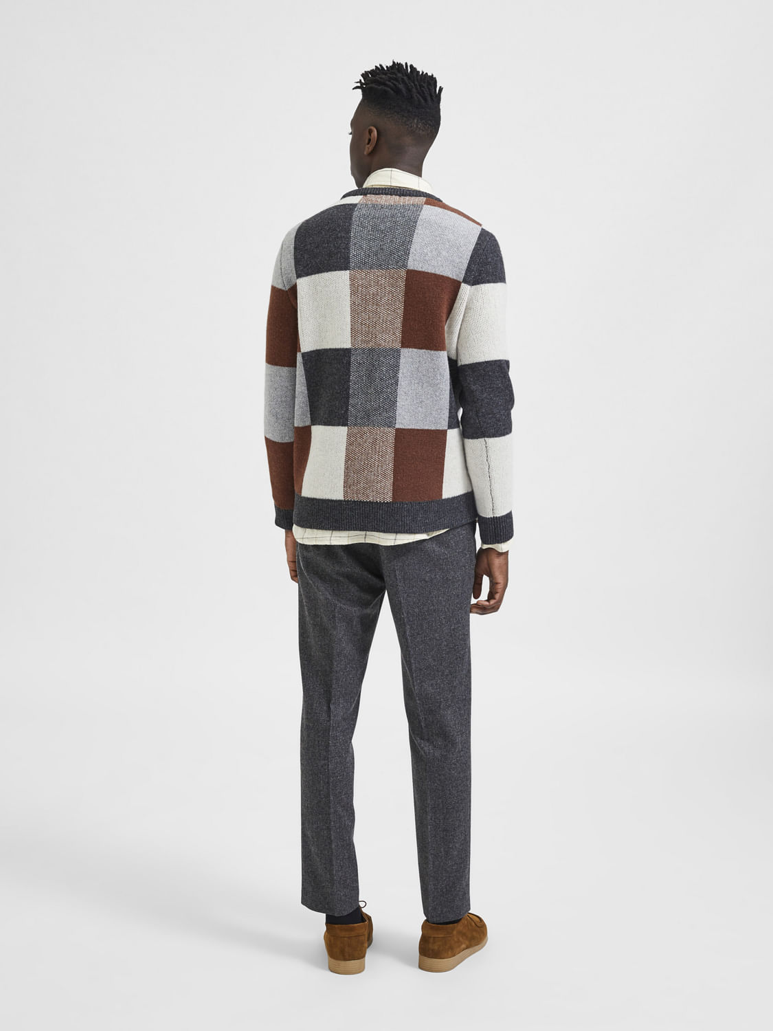 Brown Check Pullover