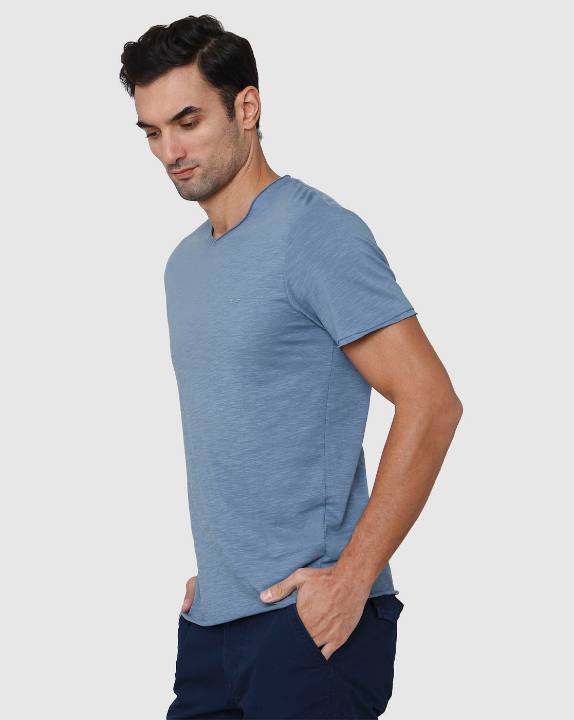 Blue V-Neck T-Shirt
