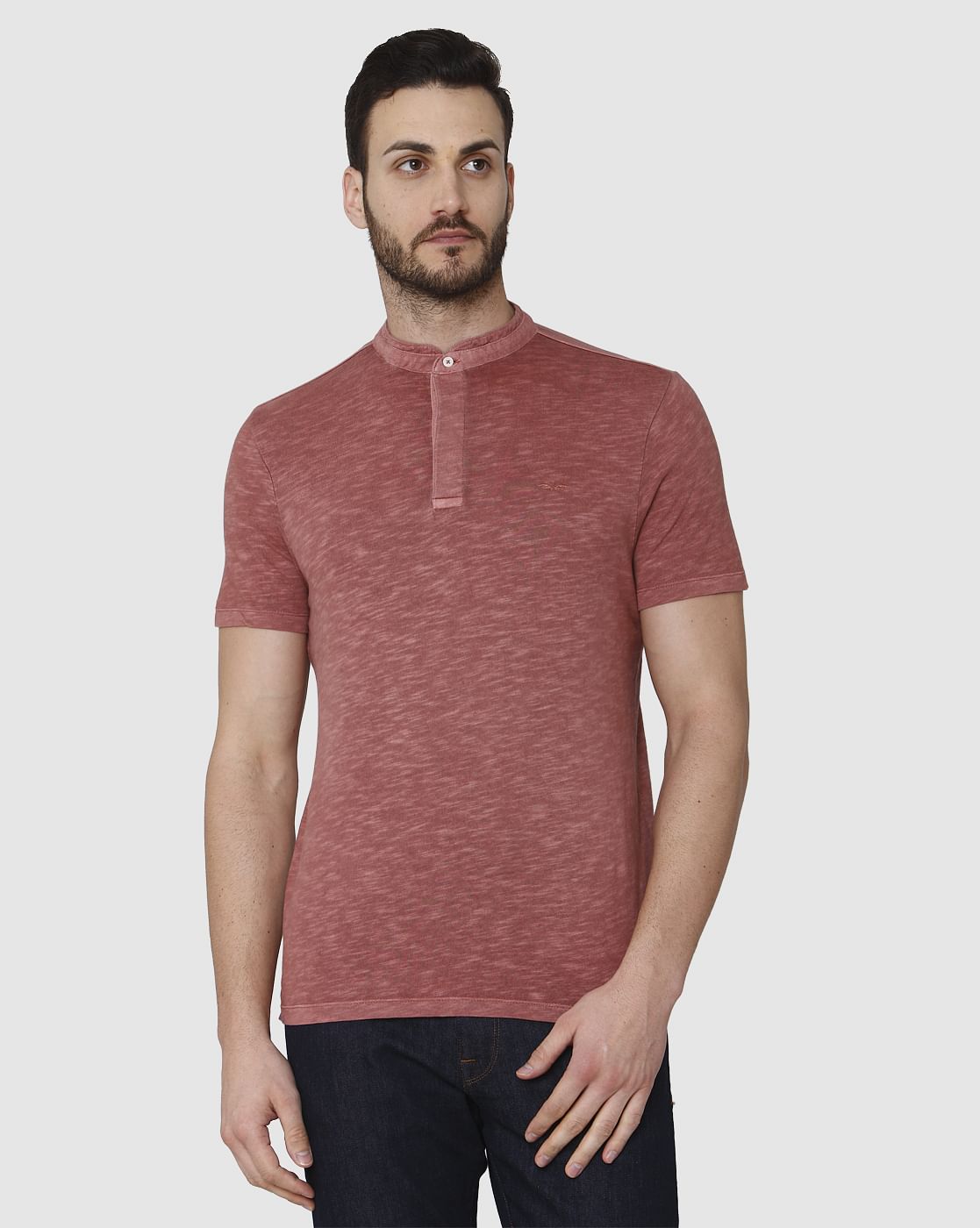 Brown Henley T-Shirt
