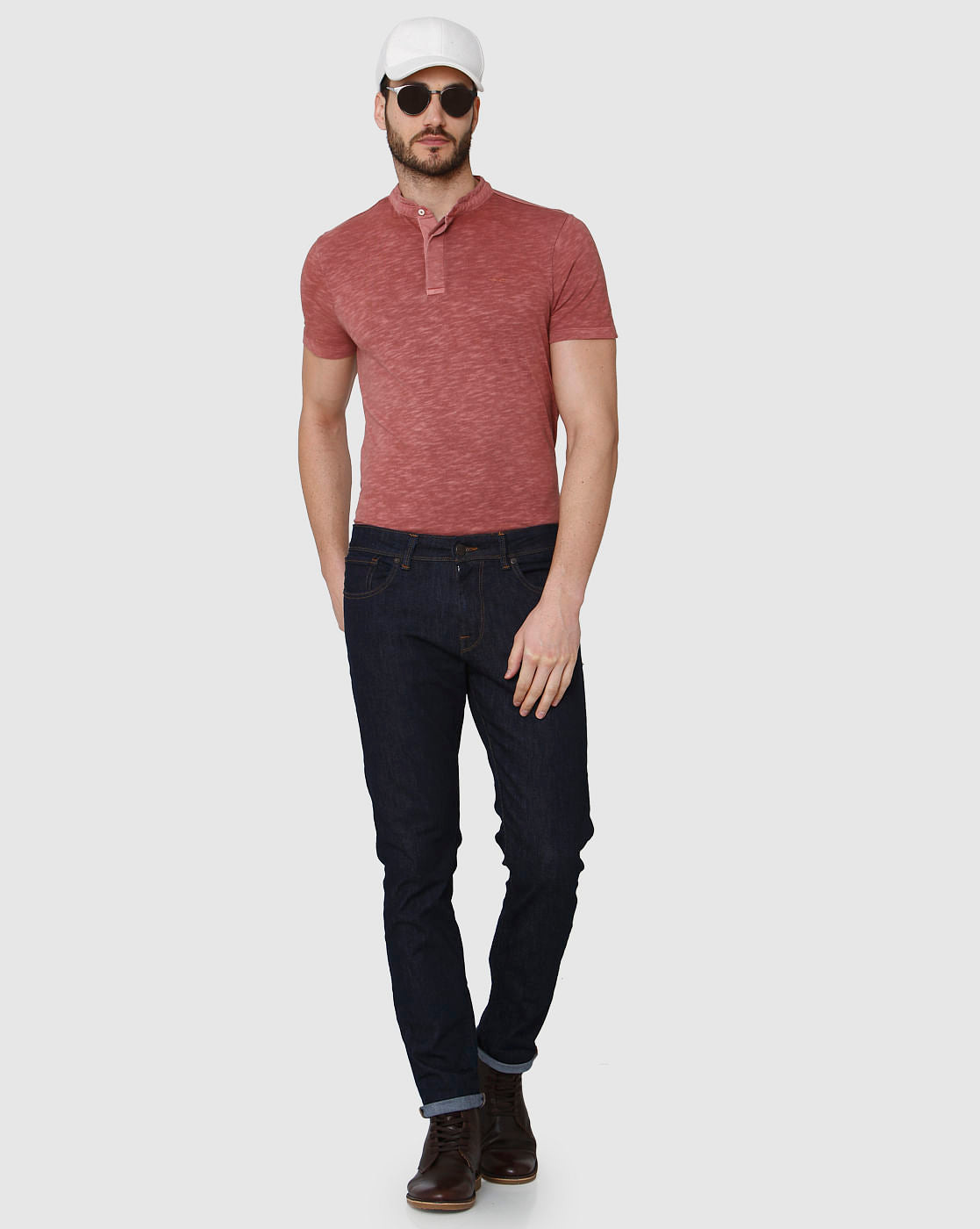 Brown Henley T-Shirt