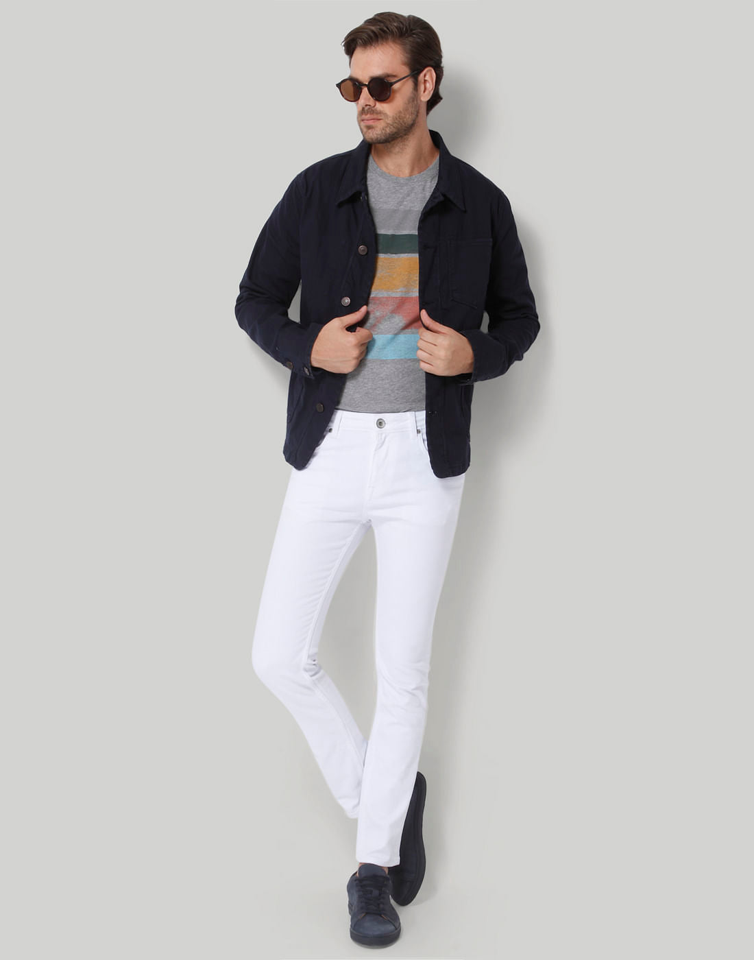 White Regular Fit Jeans
