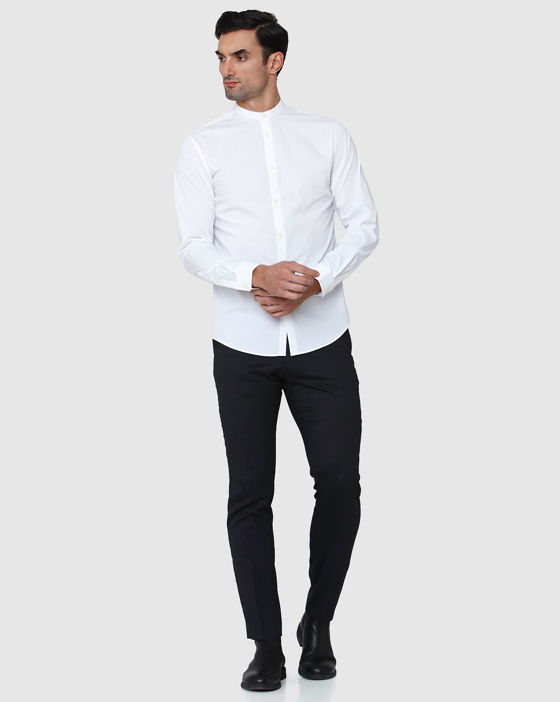 White Full Sleeves Shirt