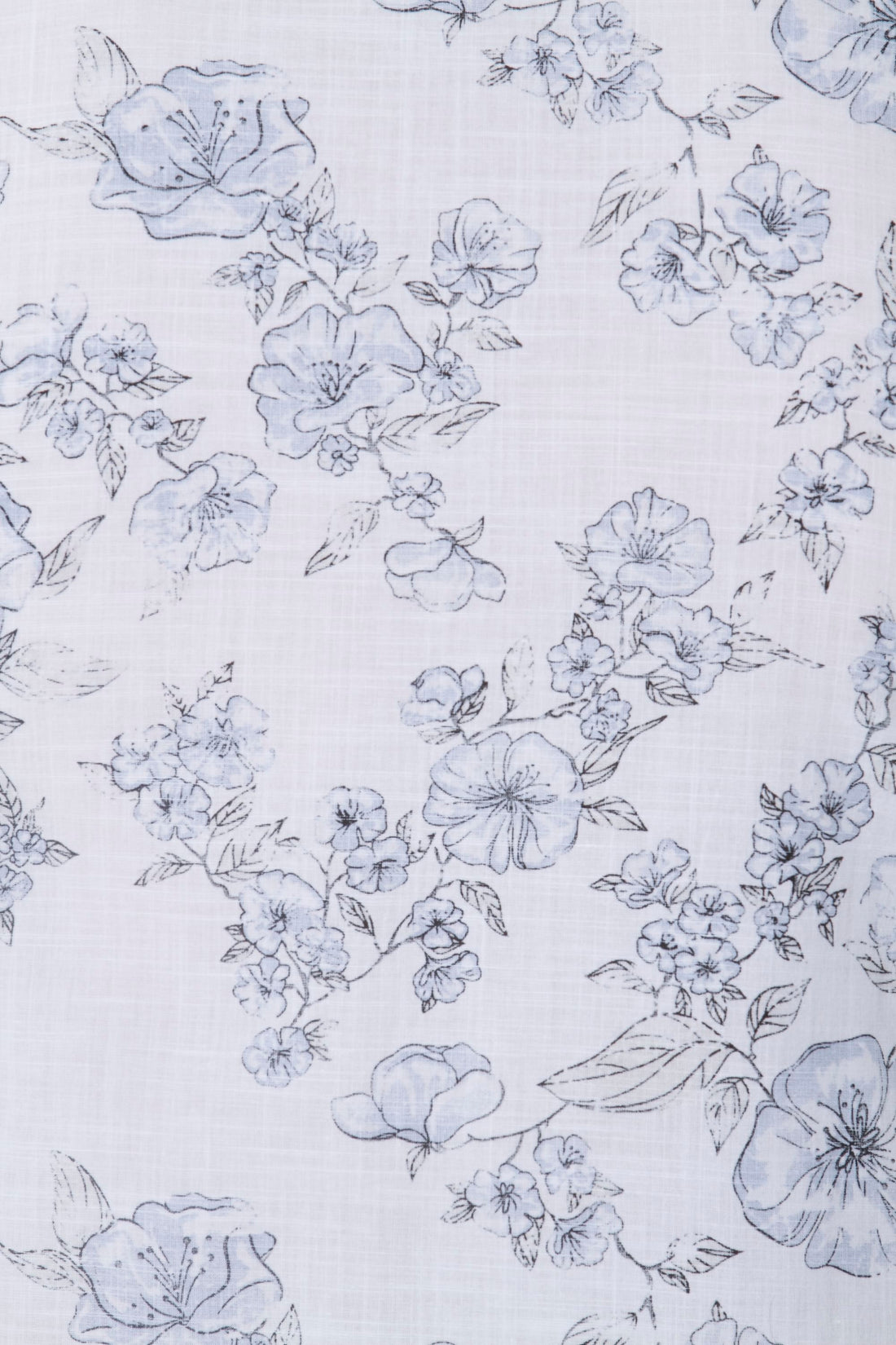 White Floral Print Full Sleeves Shirt