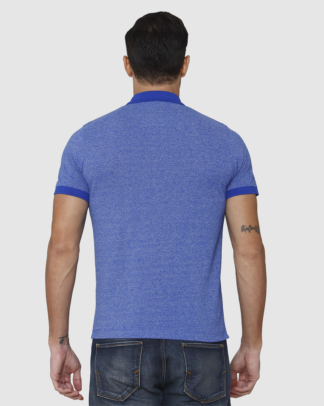 Blue Polo Neck T-Shirt