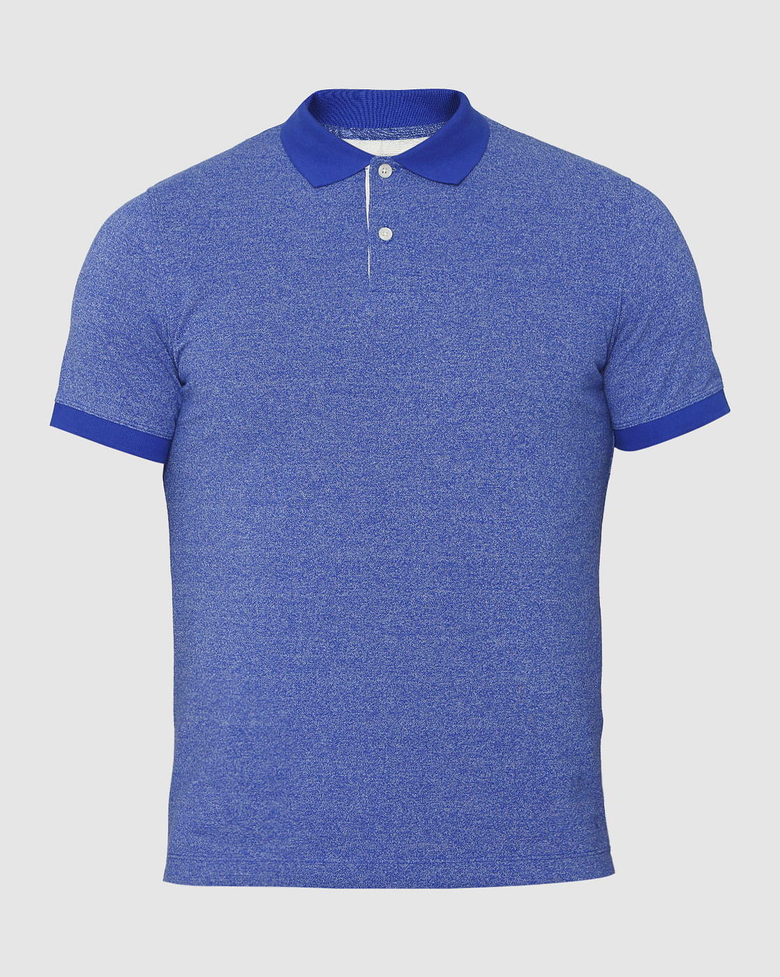 Blue Polo Neck T-Shirt