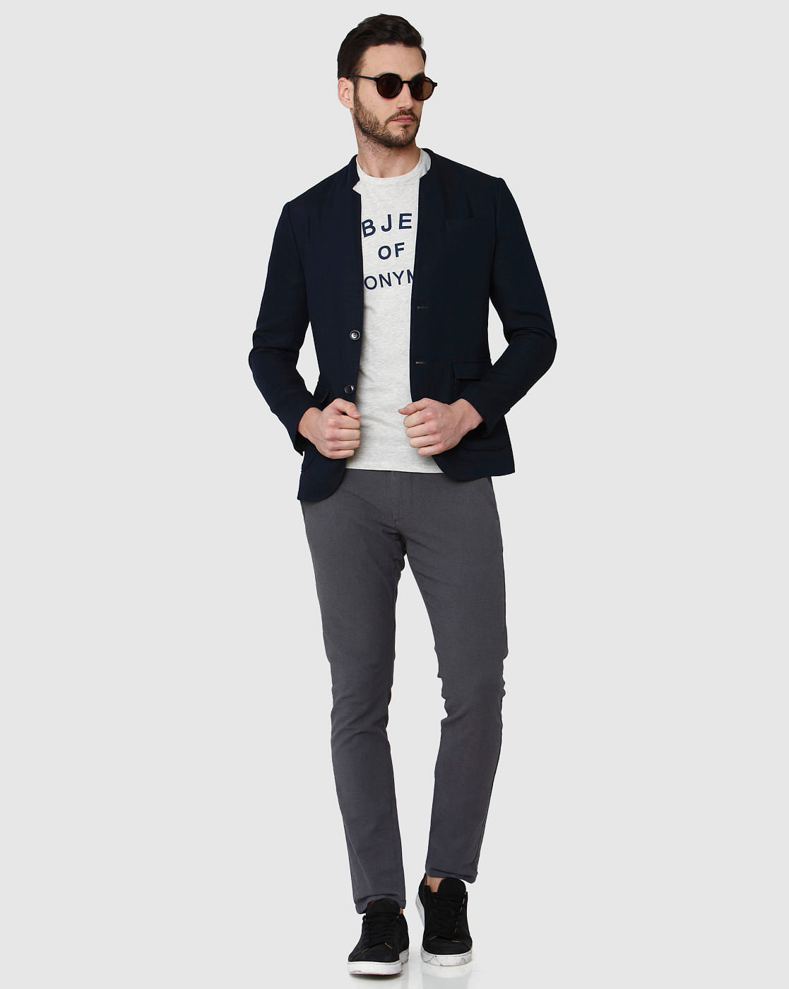 White Printed Crew Neck T-Shirt
