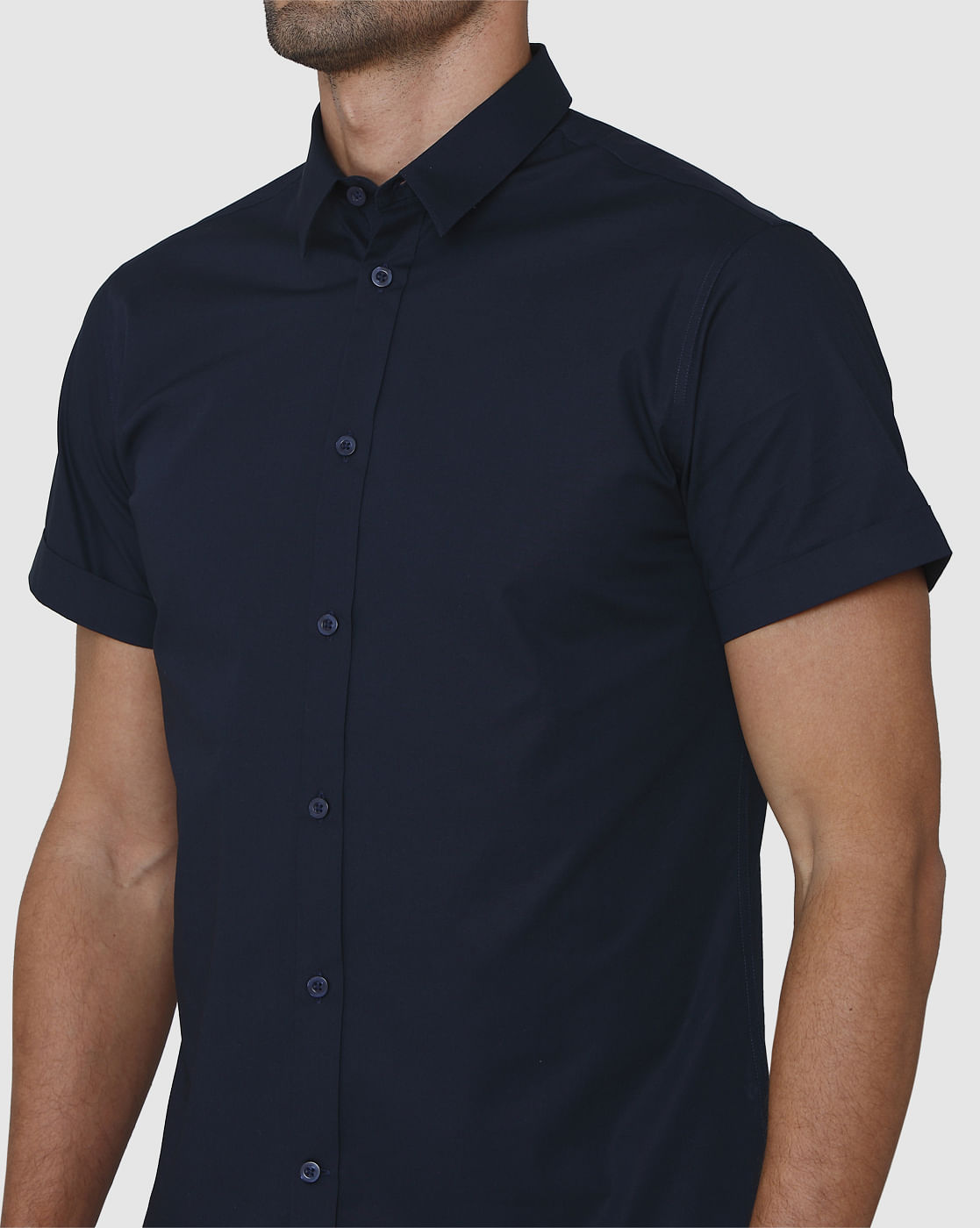Blue Short Sleeves Shirt