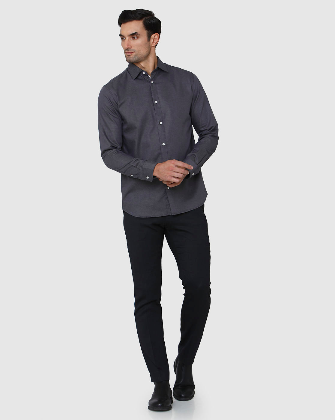 Grey Full Sleeves Shirt