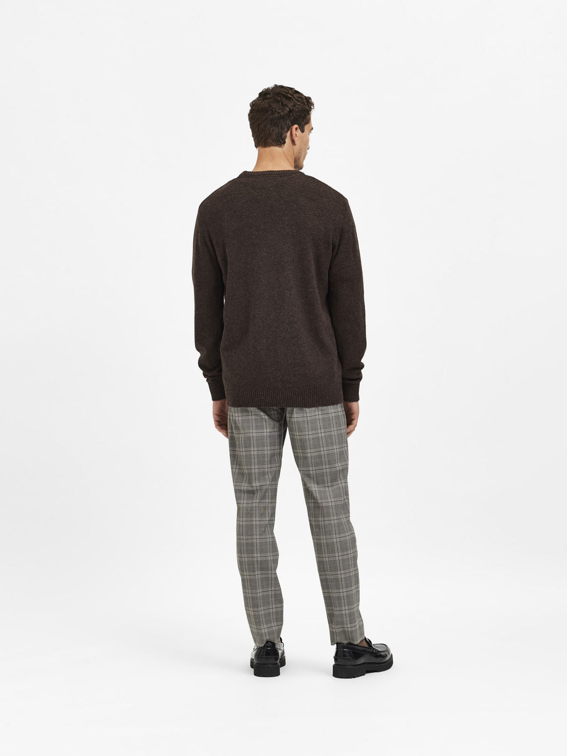 Dark Brown Printed Pullover