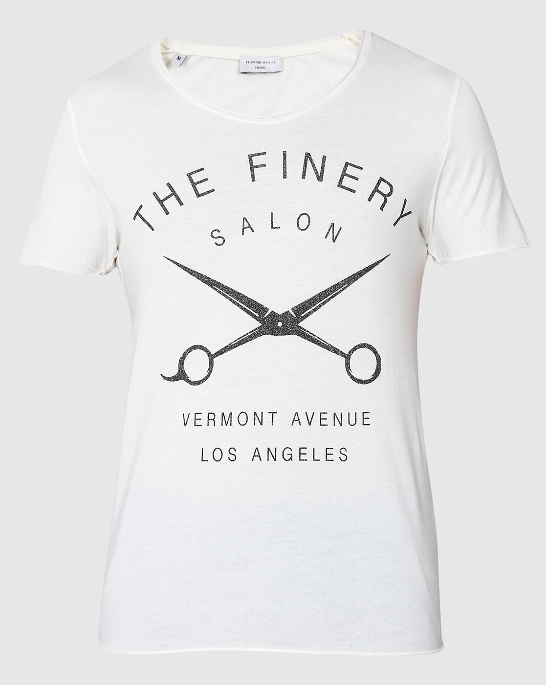 White Printed Crew Neck T-Shirt