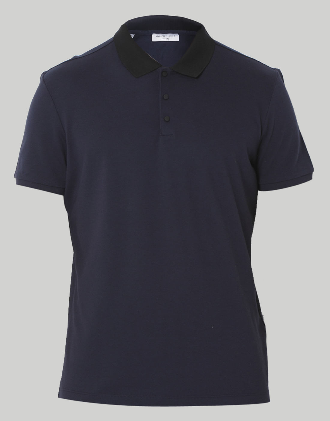 Blue Polo Neck T-Shirt
