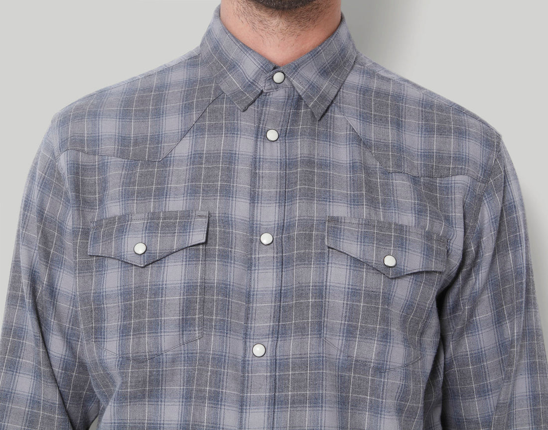 Grey Check Full Sleeves Shirt