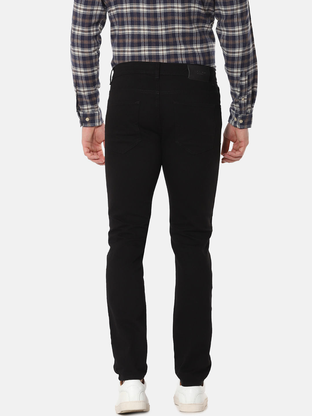Black Mid Rise Leon Slim Fit Jeans