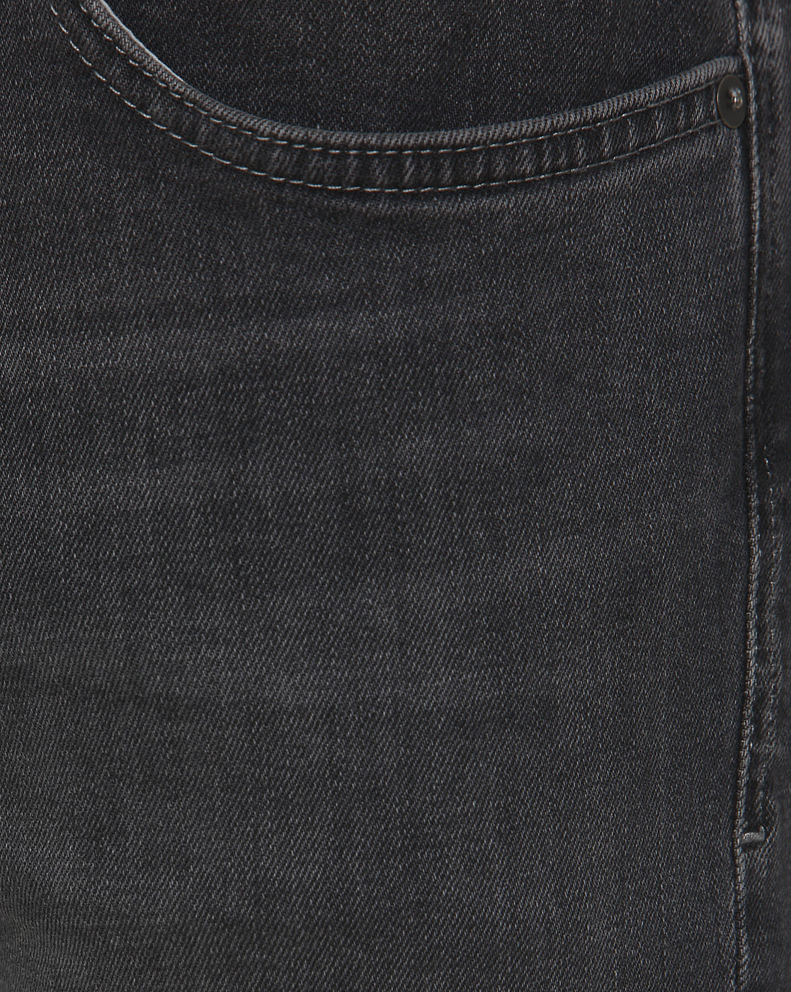 Black Mid Rise Faded Leon Slim Fit Jeans
