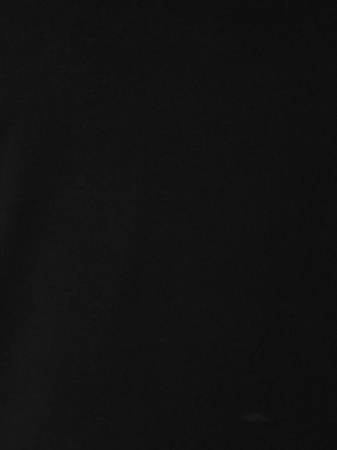 Black Raw Edge Crew Neck T-Shirt