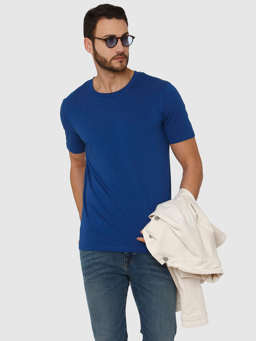 Blue Crew Neck T-Shirt