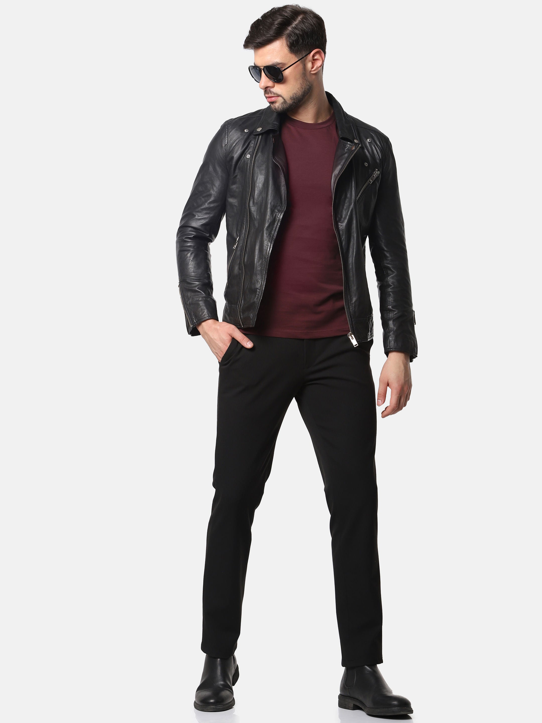 Burgundy Slim Fit Crew Neck T-Shirt