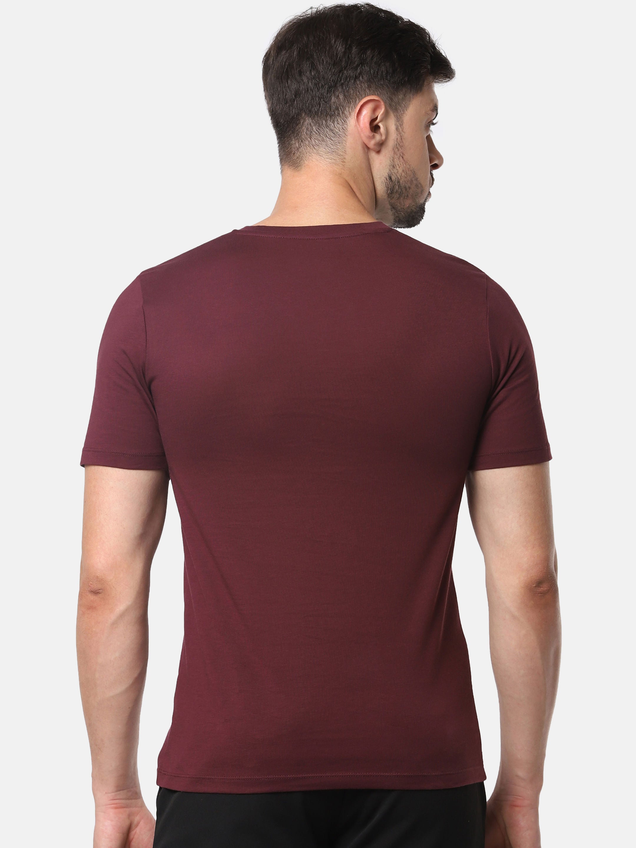 Burgundy Slim Fit Crew Neck T-Shirt