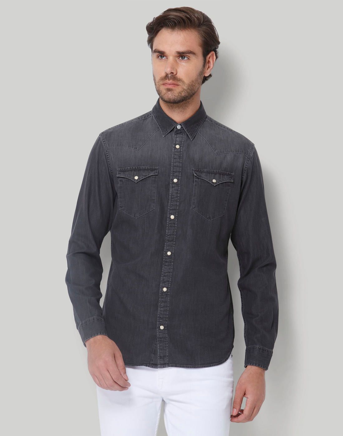 Grey Full Sleeves Shirt