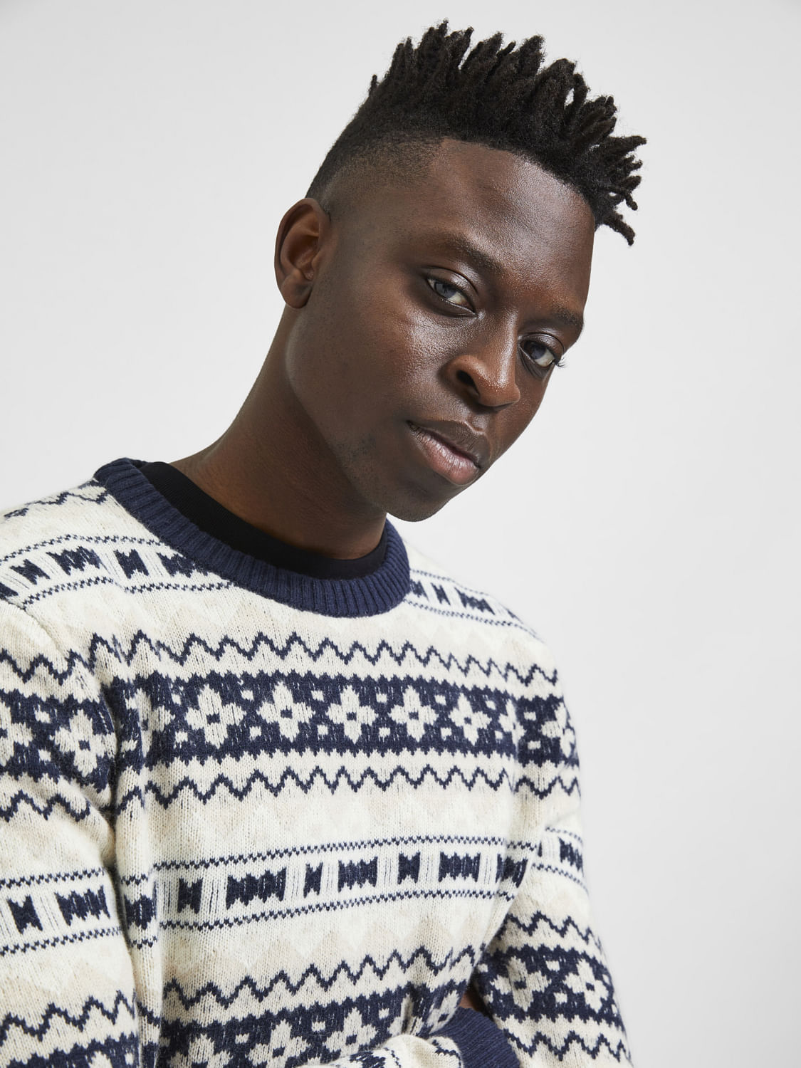 Cream X-Mas Print Pullover