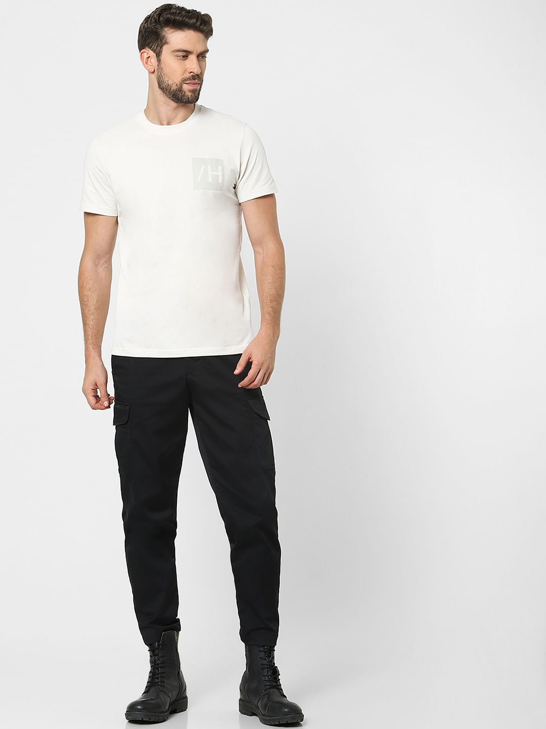 Off-White Organic Cotton Crew Neck T-Shirt