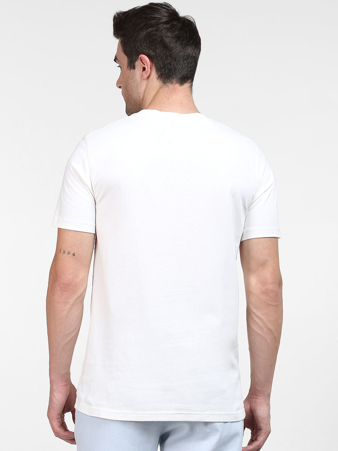 White Organic Cotton Graphic T-Shirt