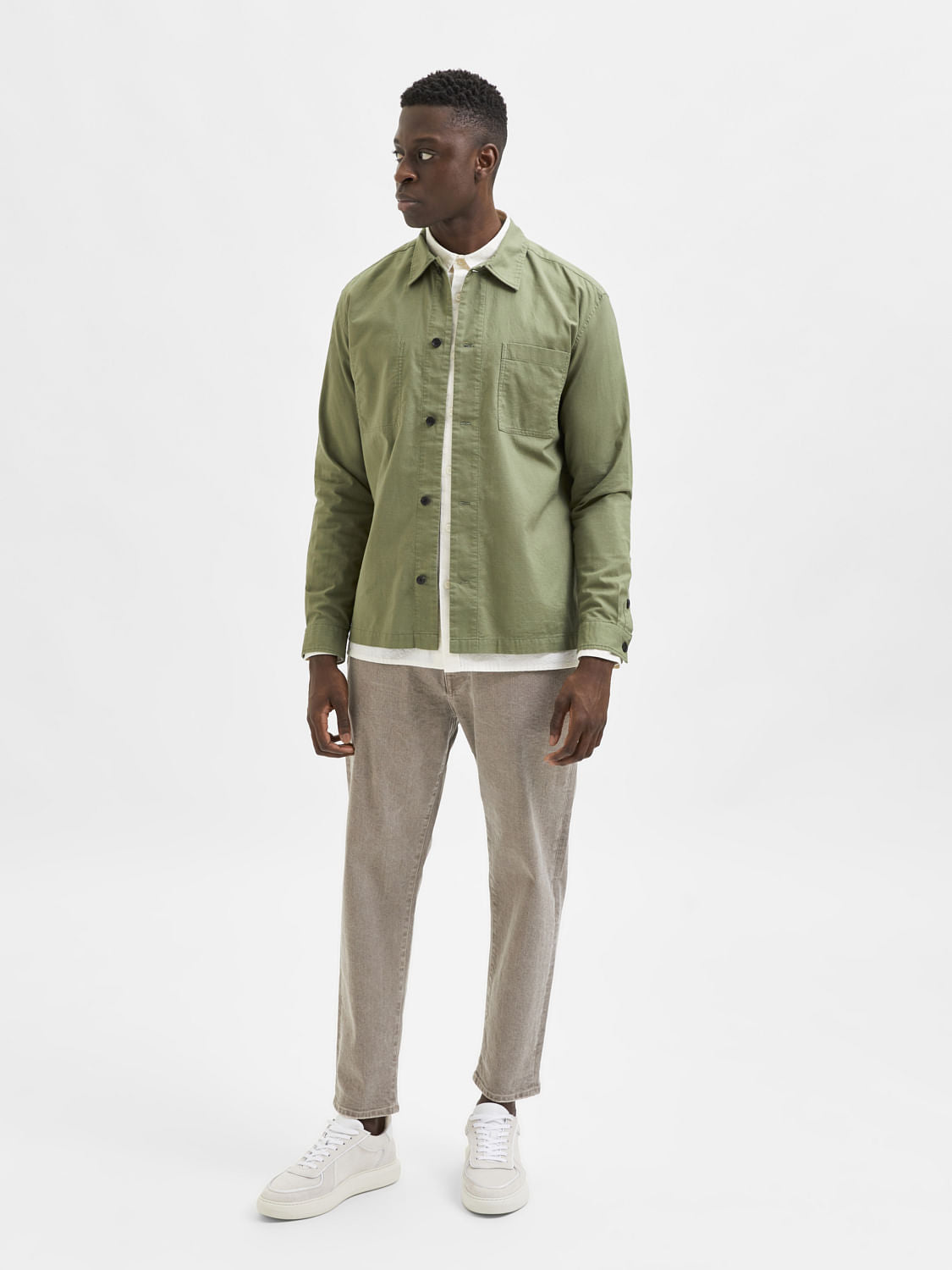 Green Organic Cotton Overshirt
