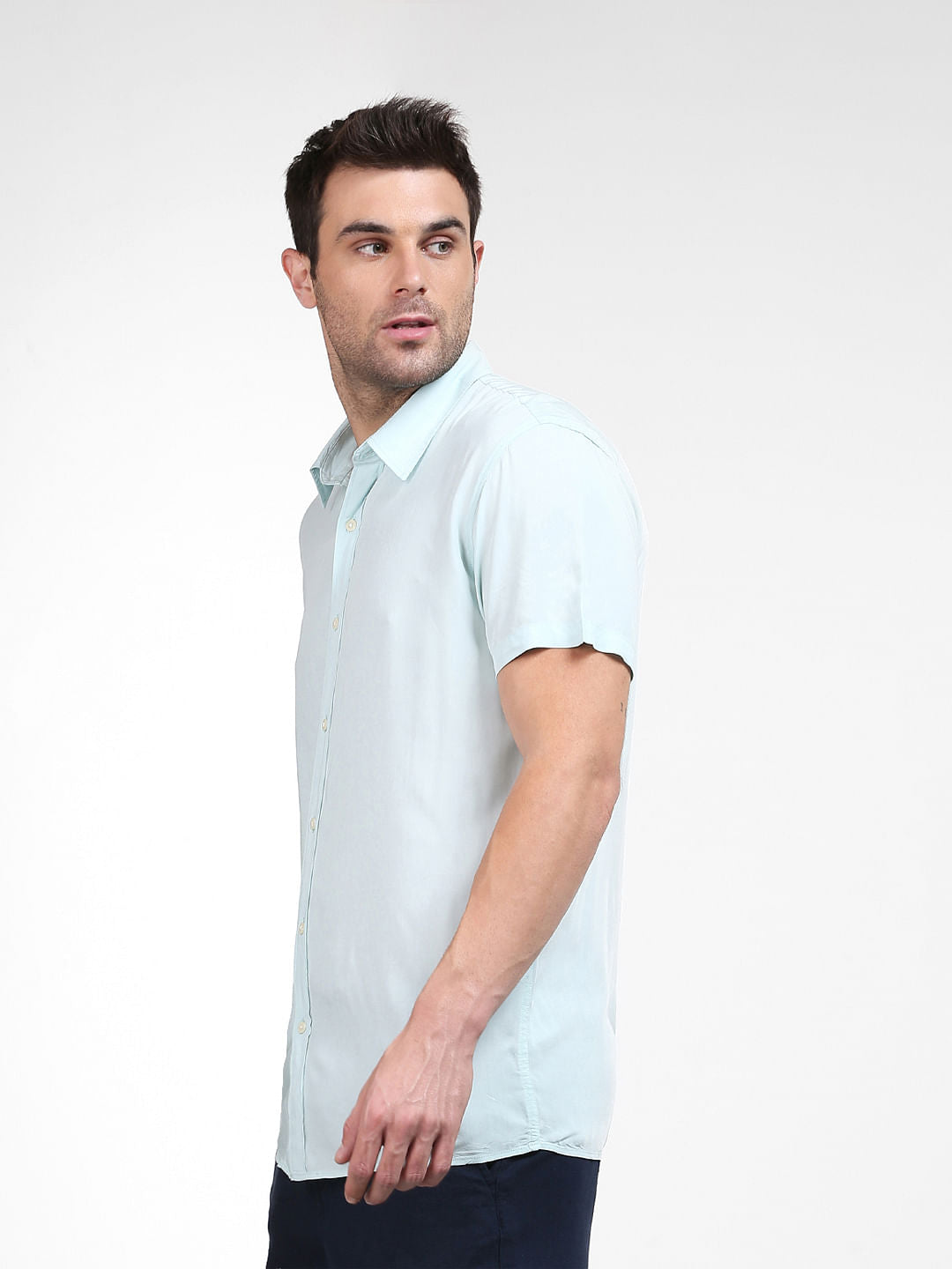Pastel Blue Half Sleeves Shirt