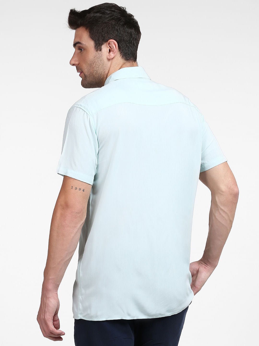 Pastel Blue Half Sleeves Shirt