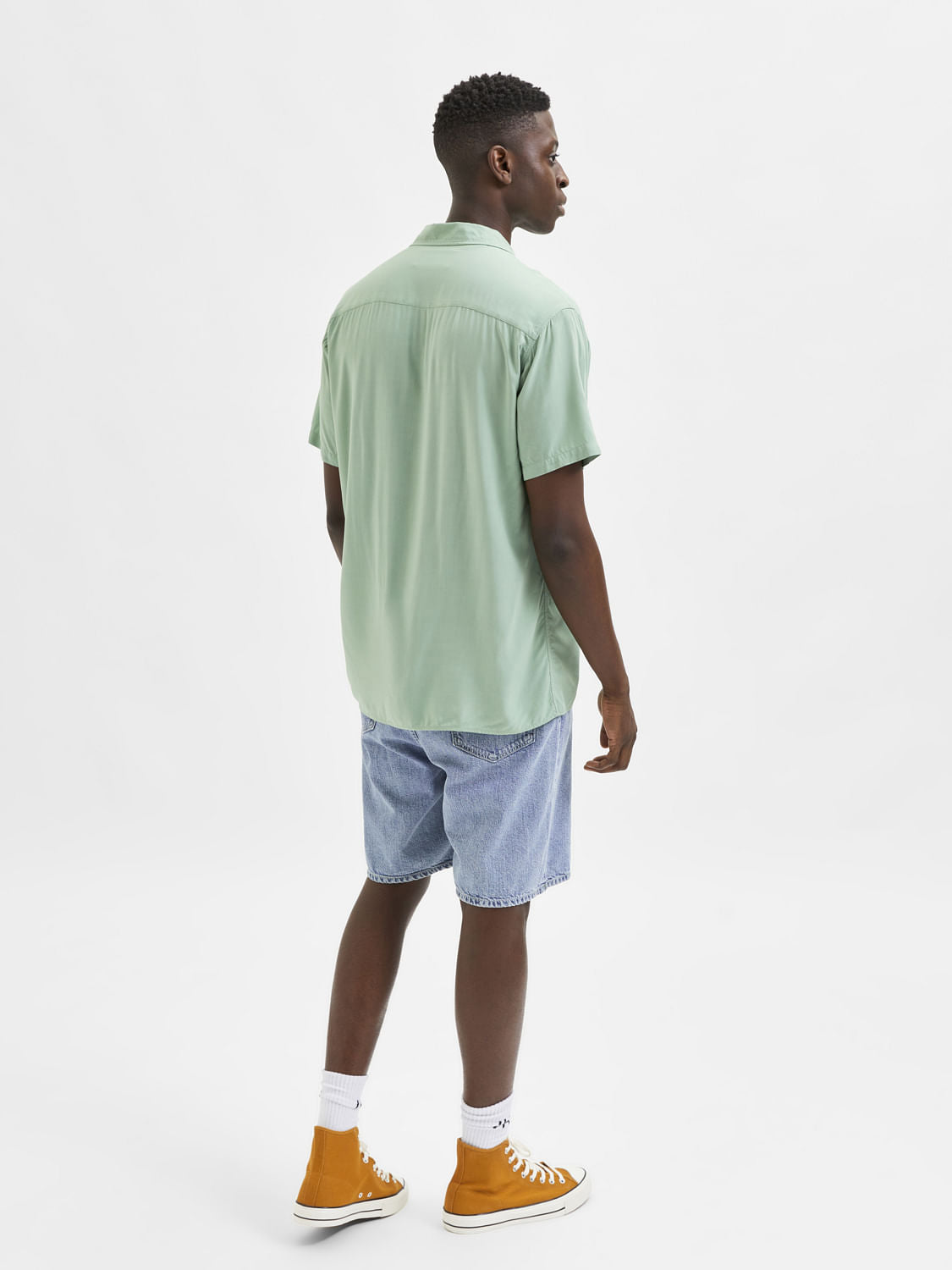 Light Green Half Sleeves Shirt
