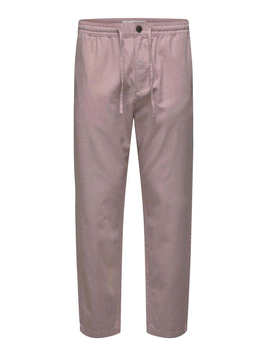 Pink Linen Blend Pants