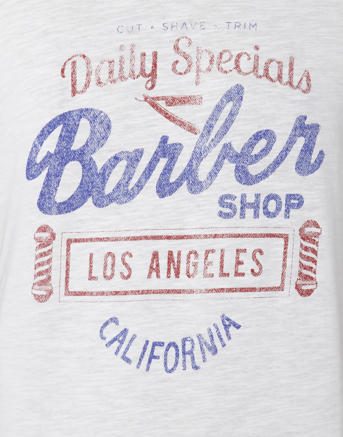White Printed Crew Neck T-Shirt