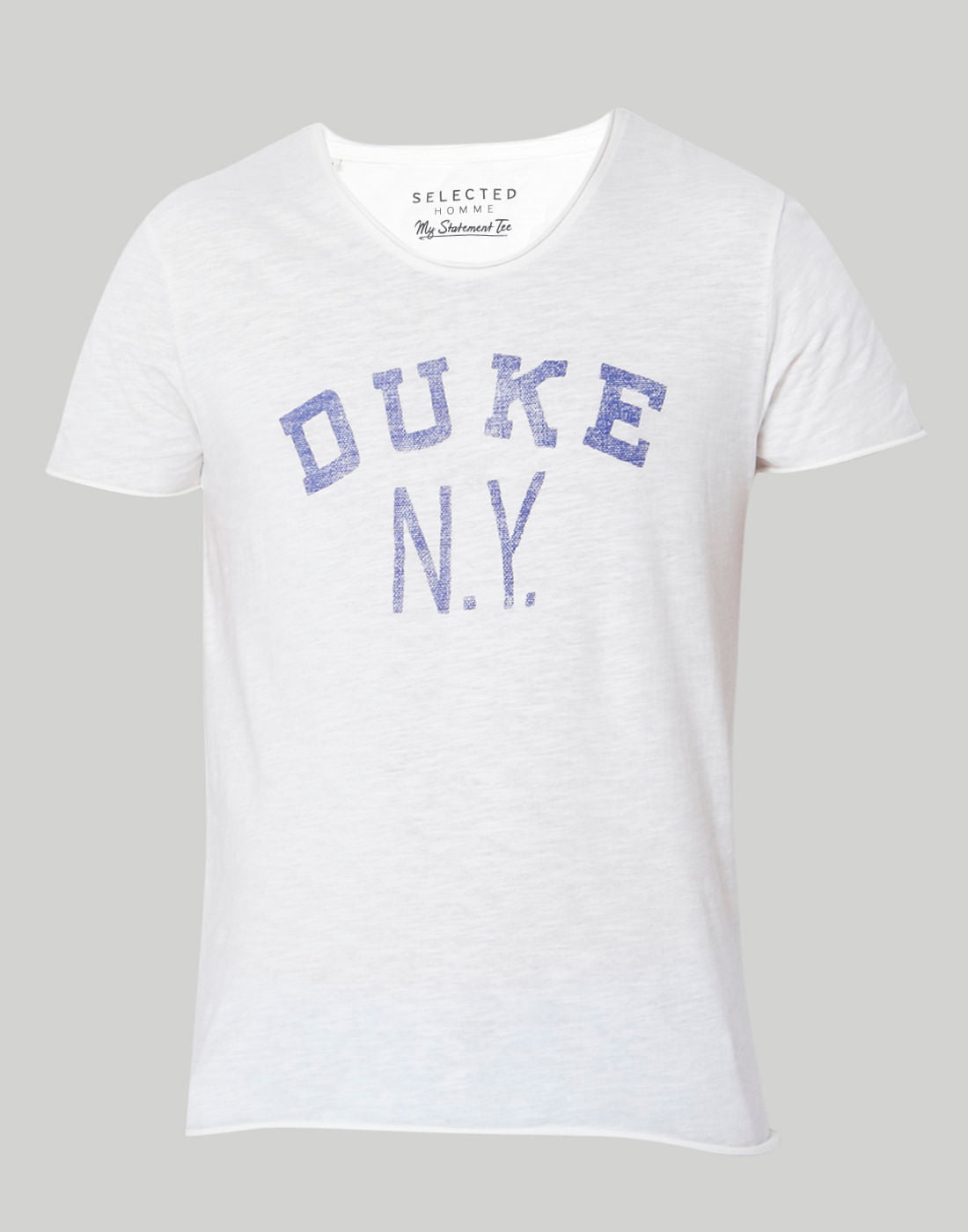 White Printed Crew Neck T-Shirt