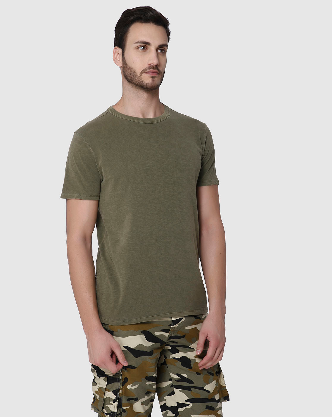 Green Crew Neck T-Shirt