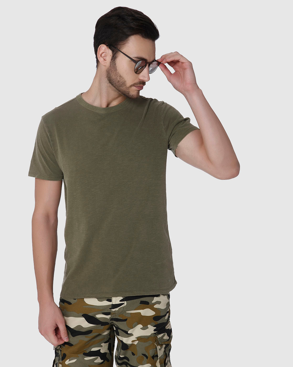 Green Crew Neck T-Shirt