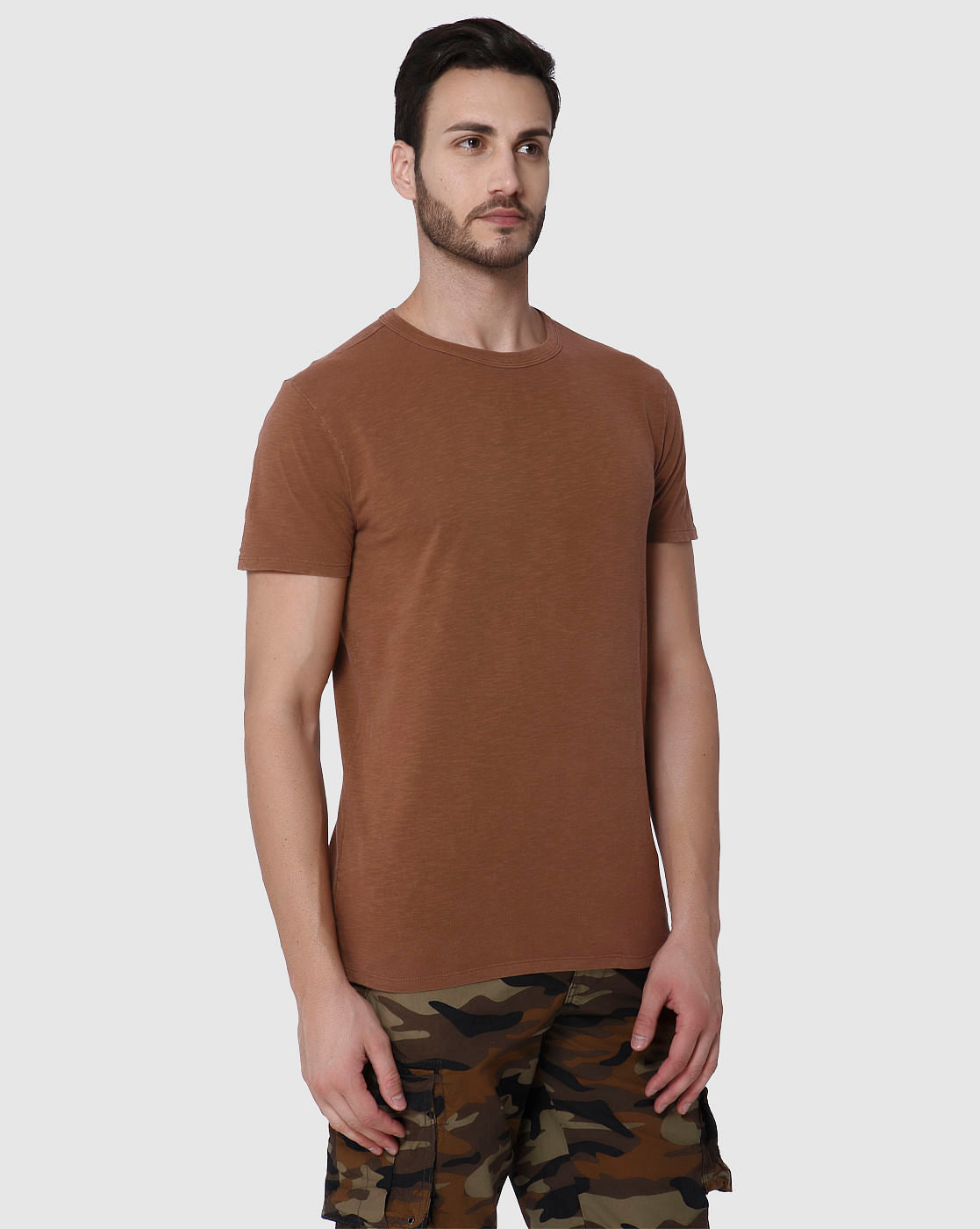 Brown Crew Neck T-Shirt