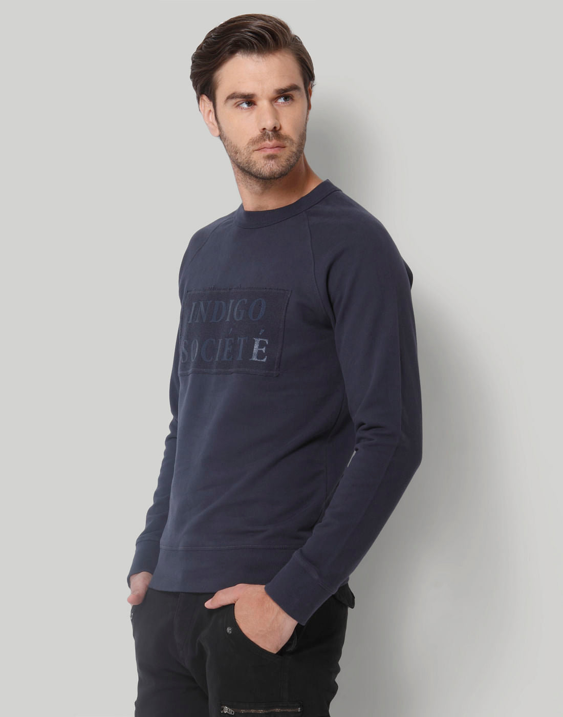 Blue Printed Pullover