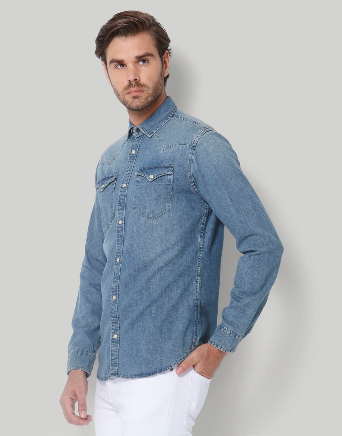Blue Full Sleeves Shirt