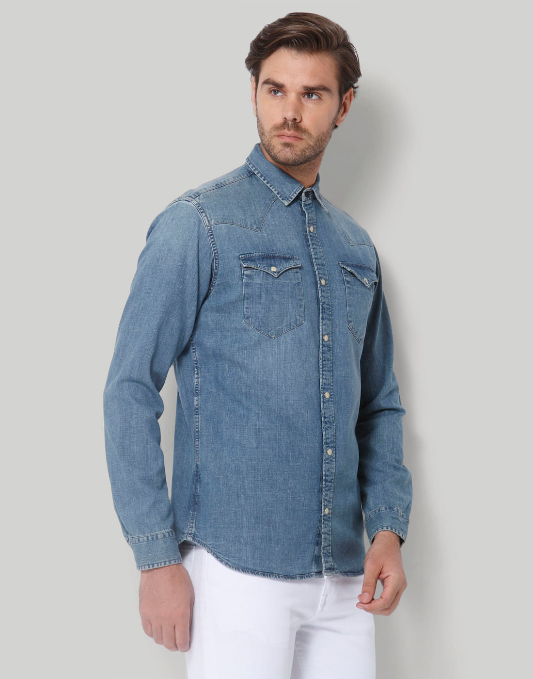 Blue Full Sleeves Shirt