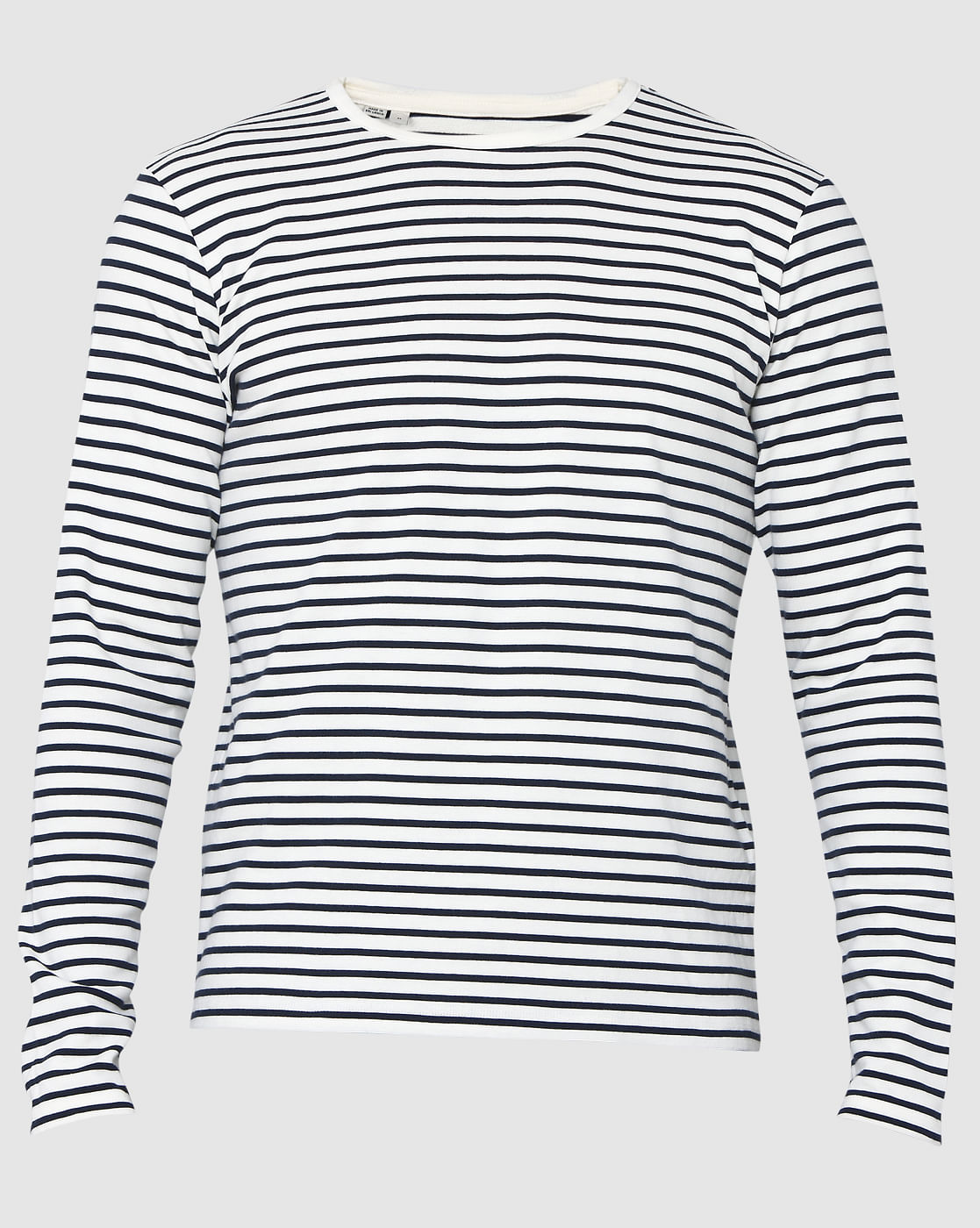 White Striped Crew Neck T-Shirt