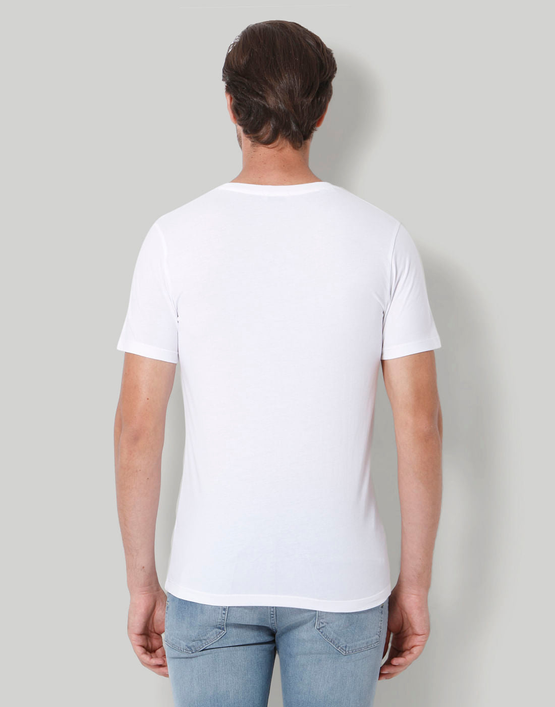 White Printed Crew Neck T-Shirt