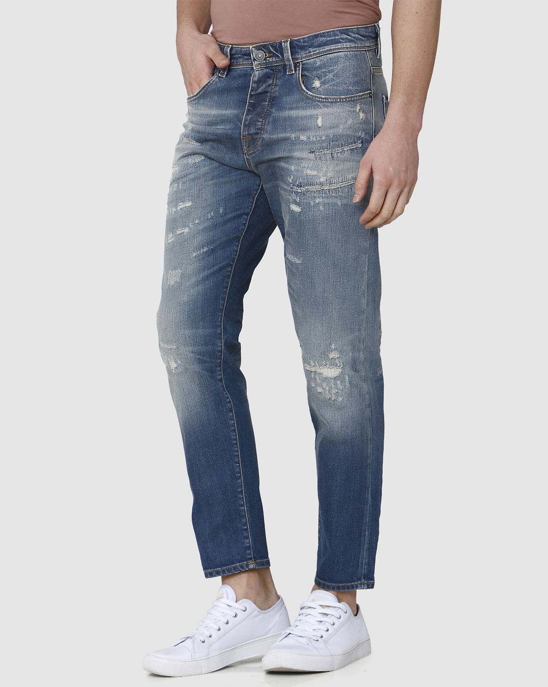 Blue Tapered Fit Jeans